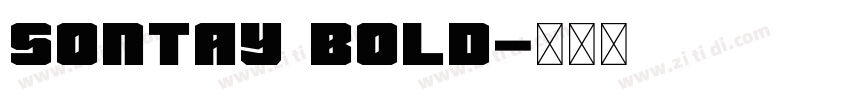 Sontay Bold字体转换